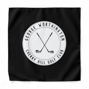 Personalized classic custom golf country club bandana