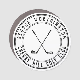 Personalized classic custom golf country club car magnet