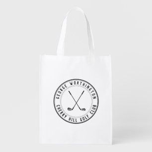Personalized classic custom golf country club grocery bag