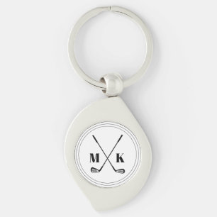 Personalized classic custom golf country club keychain