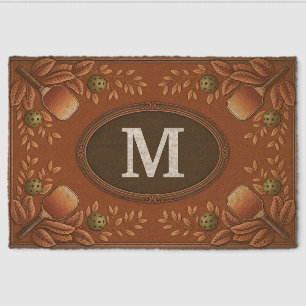 Personalized Classic Decorative Pickleball Paddles Fiber Doormat