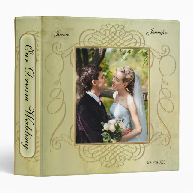 Personalized Classic Dream Wedding Photo Binder | Zazzle