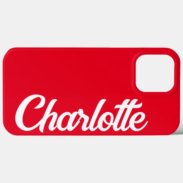 Personalized Classic Elegant Monogram Red iPhone. Case-Mate iPhone Case (Back (Horizontal))