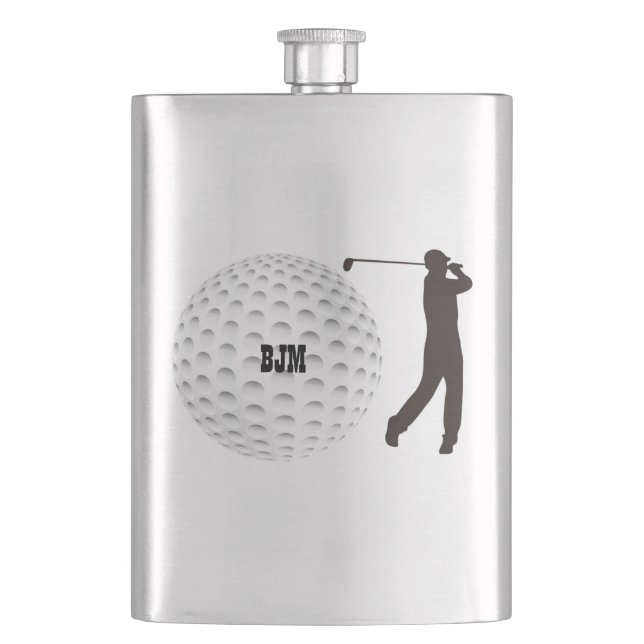 Personalized Classic Flask For Golfers (Front)