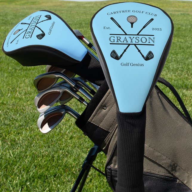 Personalized Classic Golf Club Blue Head Cover (Creator Uploaded)