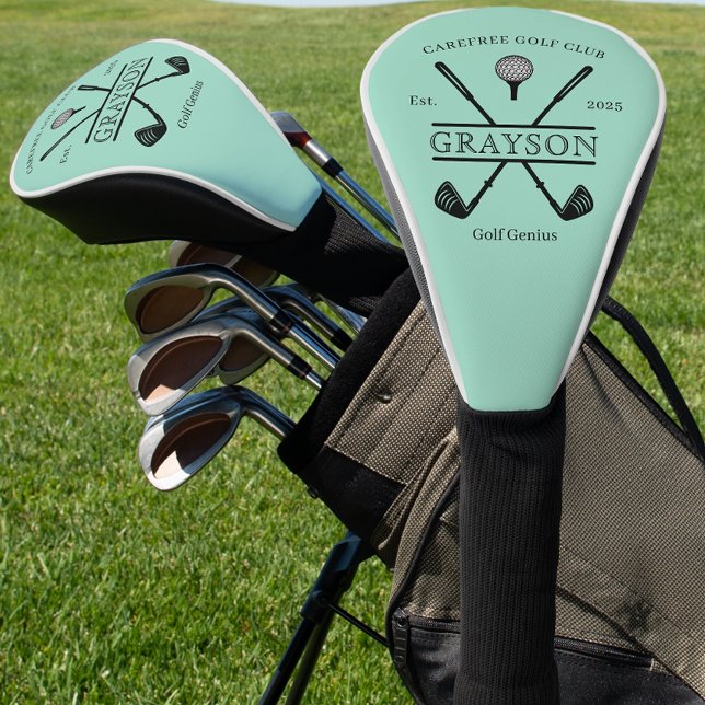 Personalized Classic Golf Club Green Golf Head Cover (Creator Uploaded)
