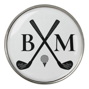 Personalized Classic Golf Club Monogram Initial Ball Marker