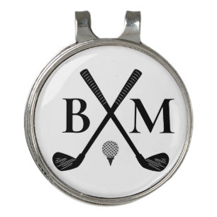 Personalized Classic Golf Club Monogram Initial Golf Hat Clip