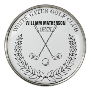 Personalized Classic Golf Club Name Ball Marker