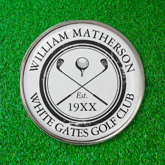 Personalized Classic Golf Club Name Ball Marker