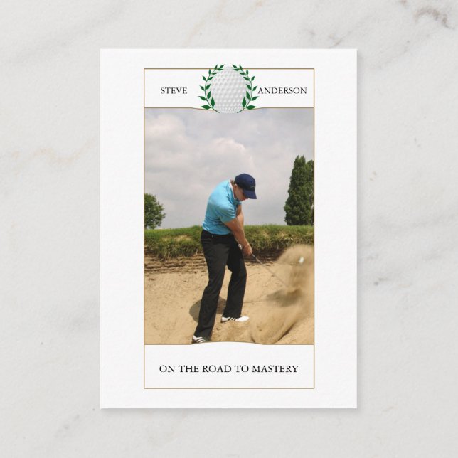 Personalized Classic Golf Club Name  Business Card (Back)