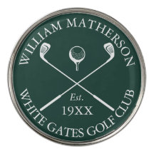 Personalized Classic Golf Club Name Emerald Green