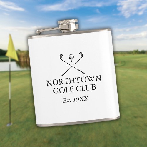 Personalized Classic Golf Club Name Flask