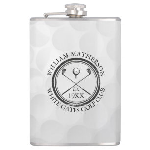 Personalized Classic Golf Club Name Flask