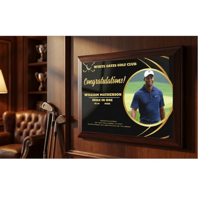 Personalized Classic Golf Club Name Golf Award Plaque (Creator Uploaded)