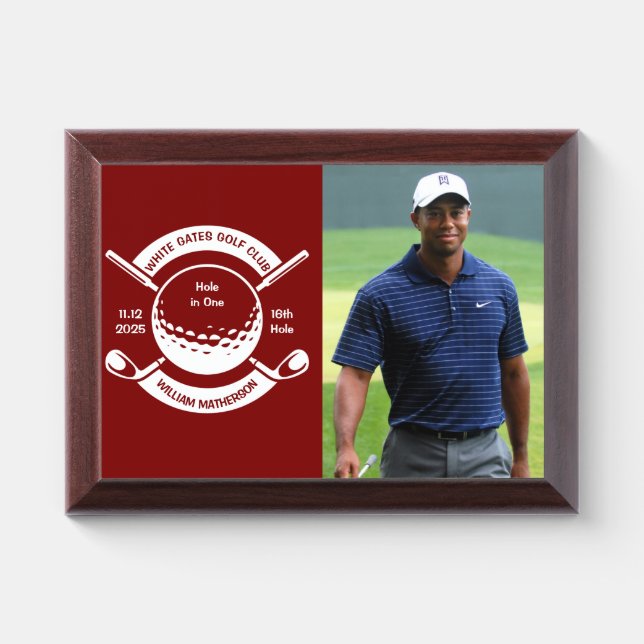 Personalized Classic Golf Club Name Golf Award Plaque (Horizontal)