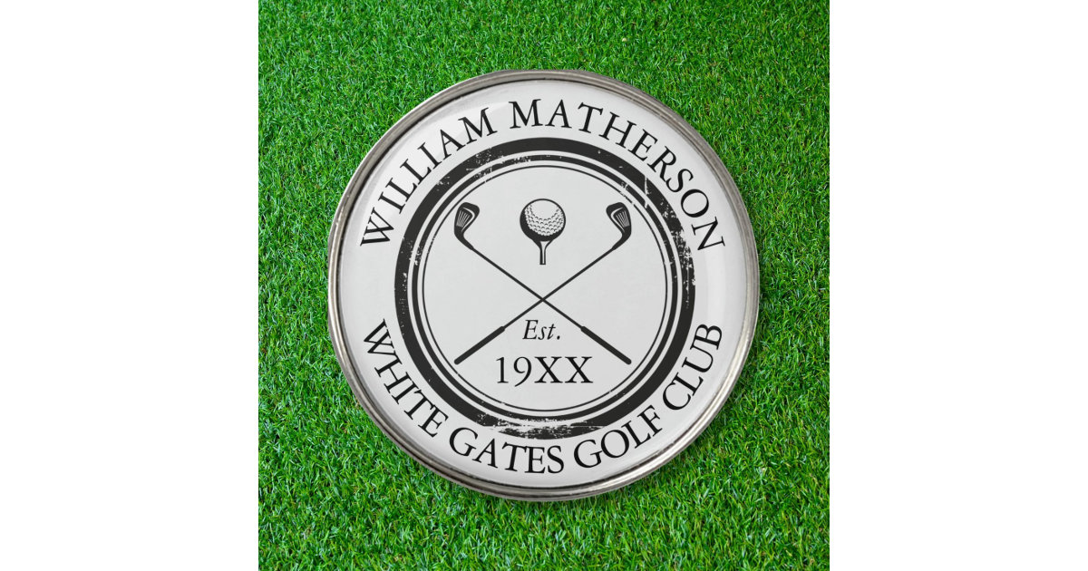 Personalized Classic Golf Club Name Golf Ball Marker Zazzle
