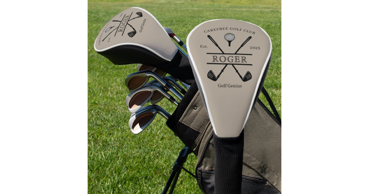 Personalized Classic Golf Club Name Golf Head Cover Zazzle