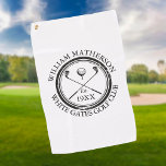 Personalized Classic Golf Club Name  Golf Towel at Zazzle