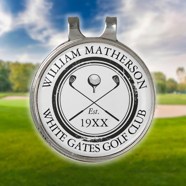 Personalized Classic Golf Club Name Hat Clip (Creator Uploaded)