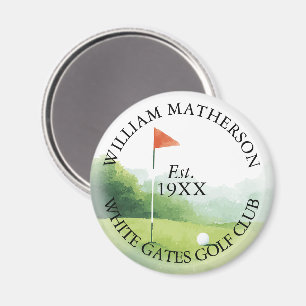 Personalized Classic Golf Club Name Magnet
