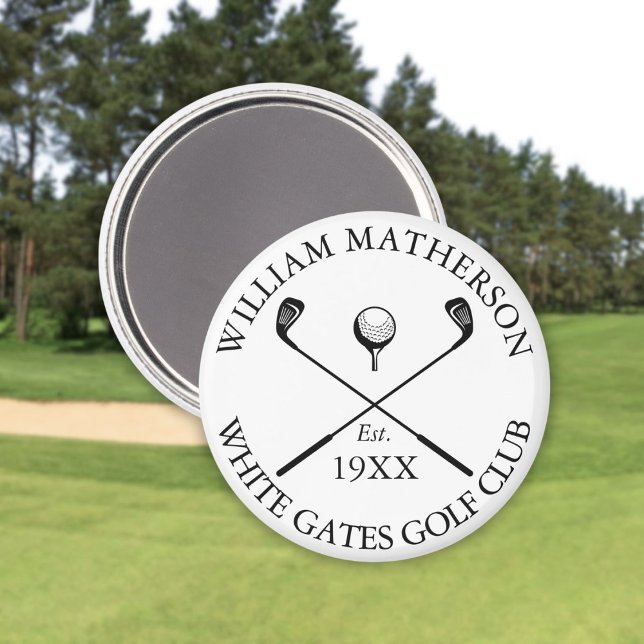 Personalized Classic Golf Club Name Magnet (Personalized Classic Golf Club Name Magnet)