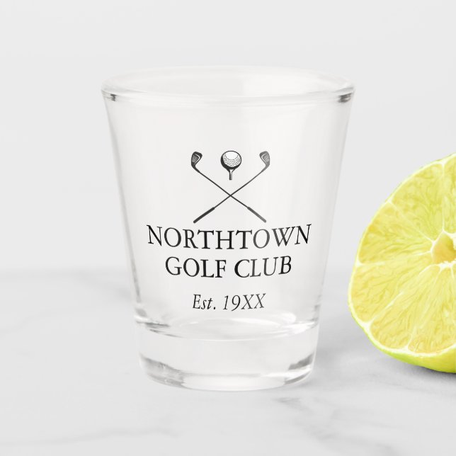 Personalized Classic Golf Club Name Shot Glass (Front)