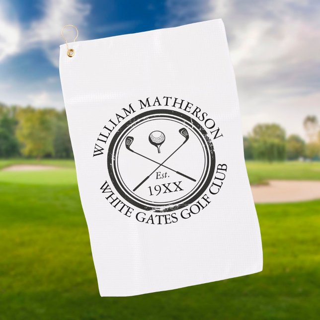 Personalized Classic Golf Club Name  Towel (Creator Uploaded)