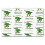Personalized Classic Green Gold Graduation Tissue Paper
