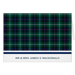 Personalized Classic Green Scottish Tartan Cards