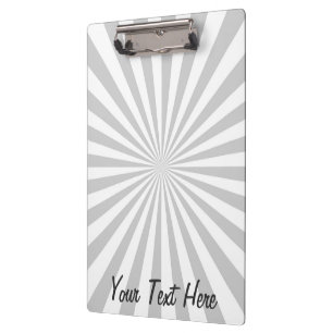 Personalized Classic Grey Burst Customize This! Clipboard