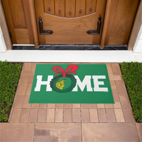 Personalized Classic Grinch  Christmas Wreath Doormat