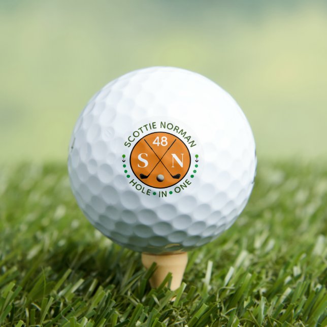 Personalized Classic hole-in-one Name  Golf Balls (Insitu Tee)