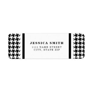 Personalized Classic houndstooth pattern Dogstooth Label