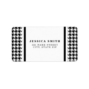 Personalized Classic houndstooth pattern Dogstooth Label