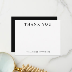 Personalized Classic Minimal Modern Thank You Card