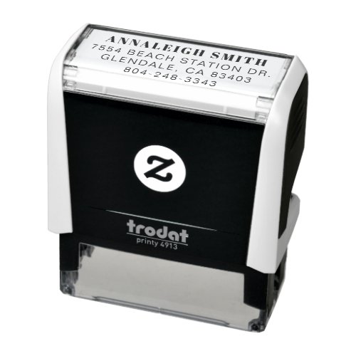 Personalized Classic Minimalist Name Office Self_inking Stamp