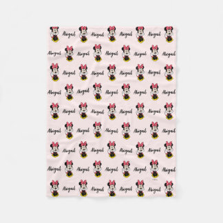 Personalized Classic Minnie Mouse Pattern  Fleece Blanket