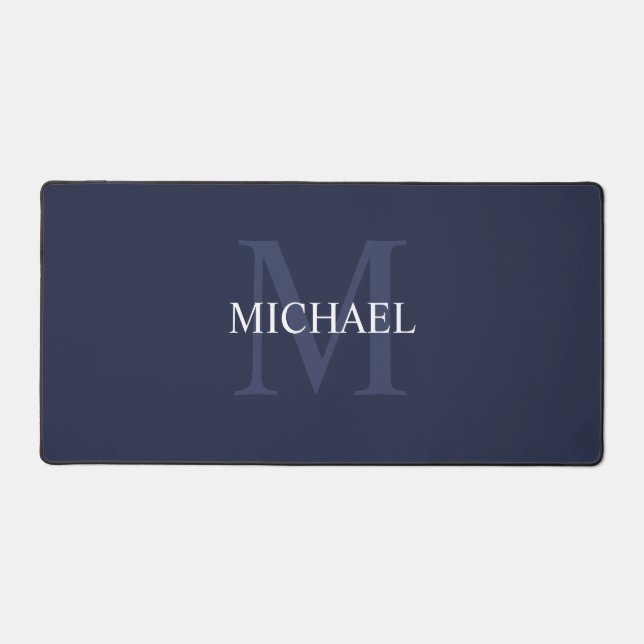 Personalized Classic Monogram and Name Desk Mat (Front)