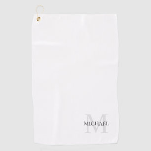Personalized Classic Monogram and Name Golf Towel