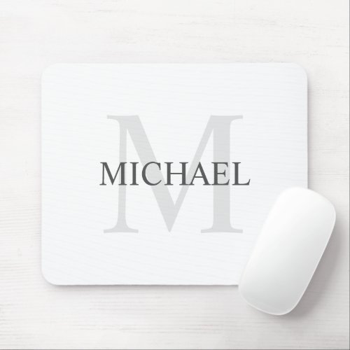Personalized Classic Monogram and Name Mouse Pad