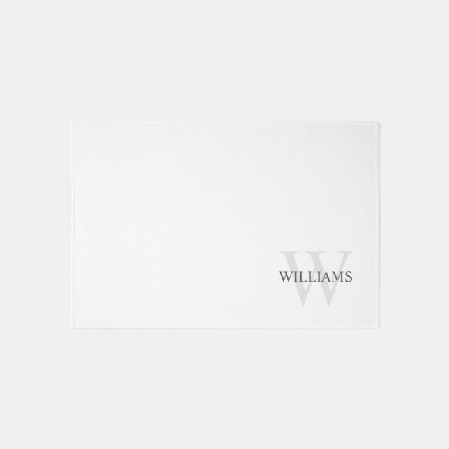 Personalized Classic Monogram and Name Outdoor Rug (Front)