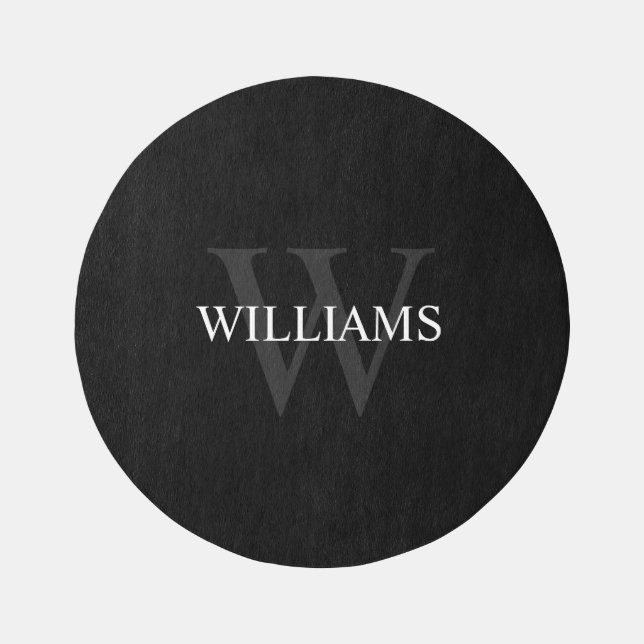 Personalized Classic Monogram and Name Outdoor Rug (Front)