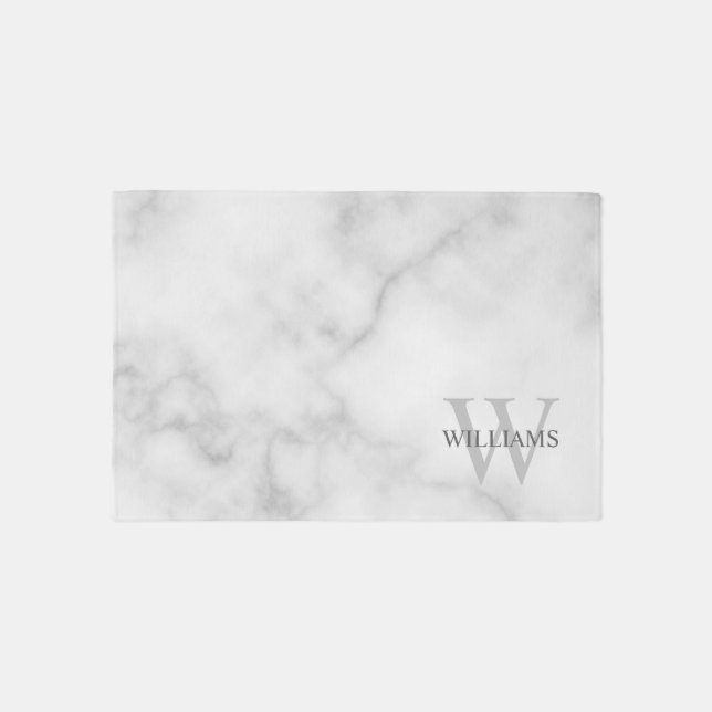 Personalized Classic Monogram and Name Outdoor Rug (Front)