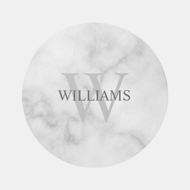 Personalized Classic Monogram and Name Outdoor Rug (Front)