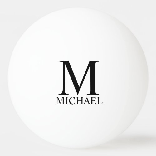 Personalized Classic Monogram and Name Ping Pong B Ping Pong Ball