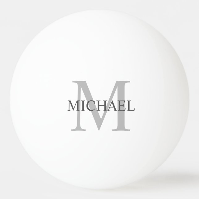 Personalized Classic Monogram and Name Ping Pong Ball (Front)
