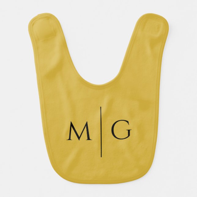 Personalized Classic Monogram Baby Bib for Style (Front)