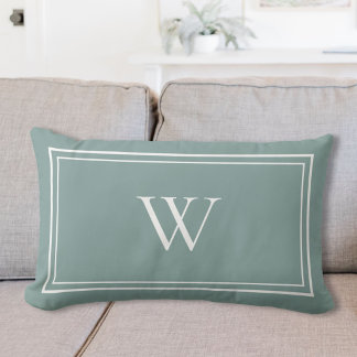 Personalized Classic Monogram Initial Name Lumbar Pillow