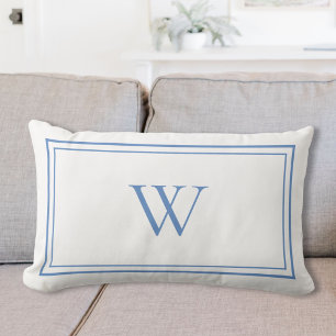 Personalized Classic Monogram Initial Name Lumbar Pillow